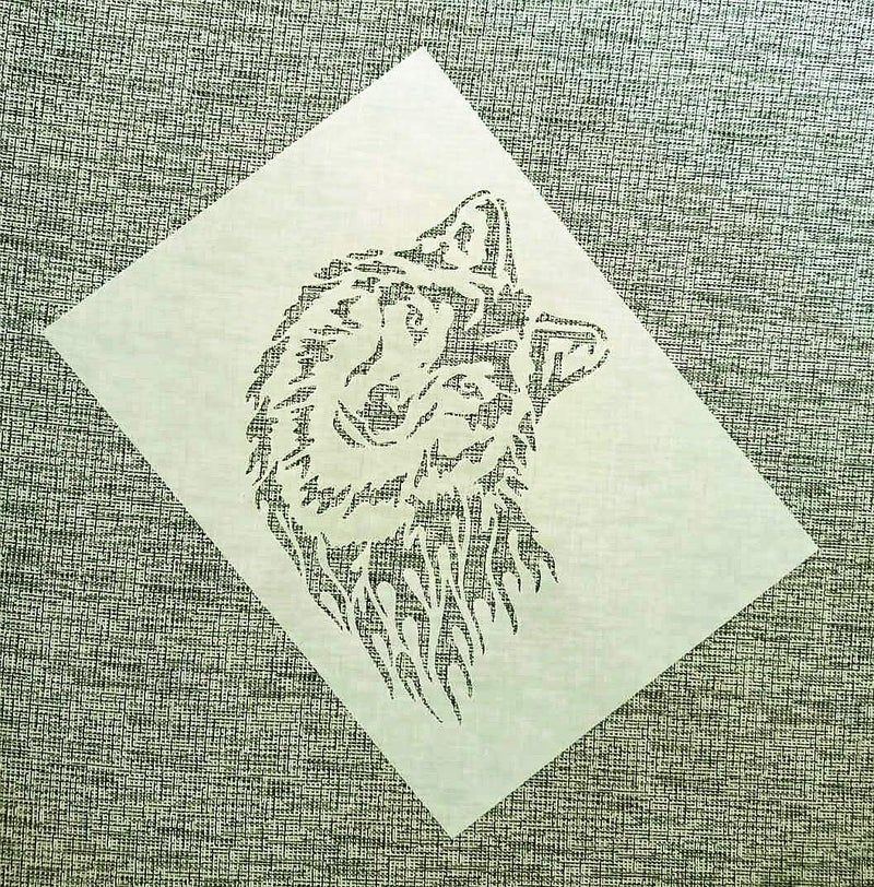 OBUY Lion Deer Tiger Wolf Whale Horse Animal Stencils for Painting on Wood, Fabric, Walls, Airbrush + More | Reusable Mylar Template (Wolf) - Image 4
